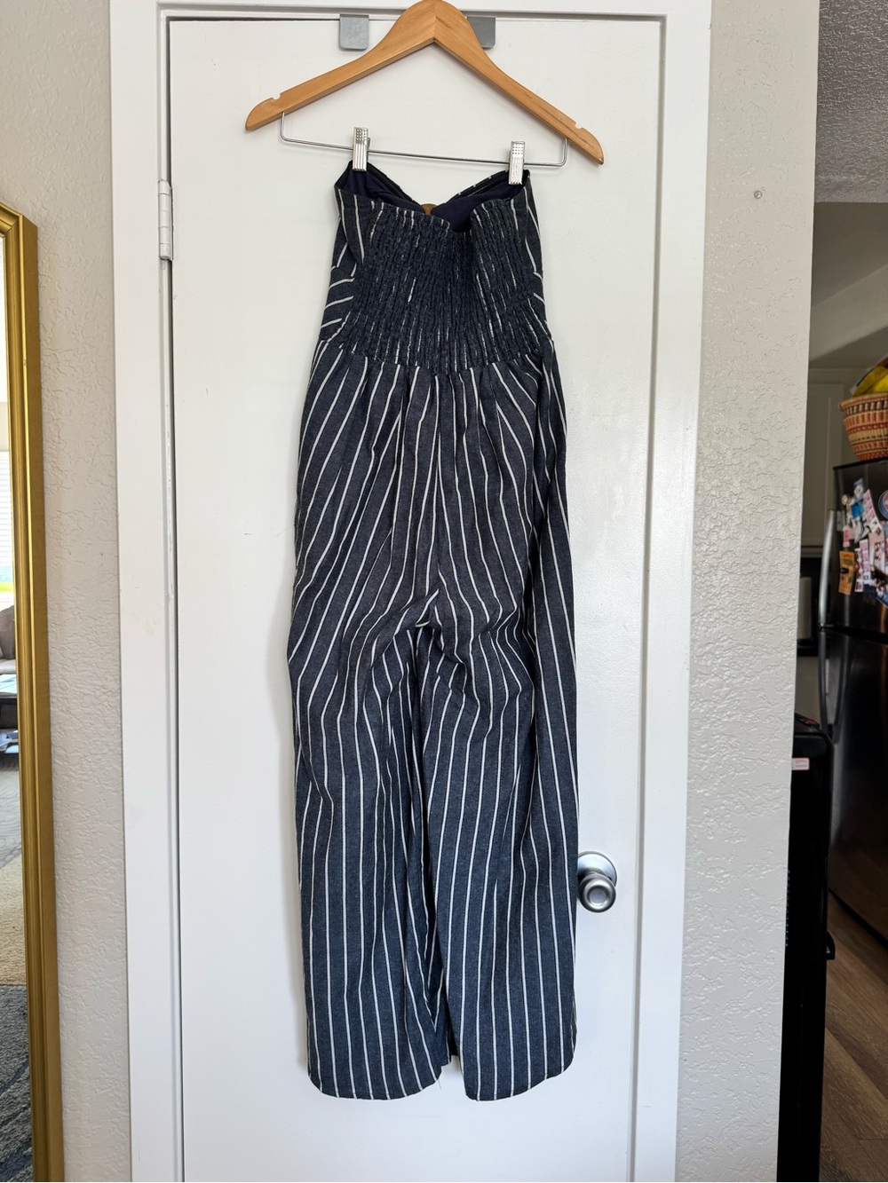 Taylor & Sage Navy and White Strapless Ring-Detail Jumpsuit - Picture 2 of 2